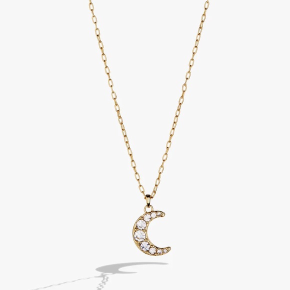 NWT Alex and Ani Moon and Crystal Necklace - Picture 2 of 9